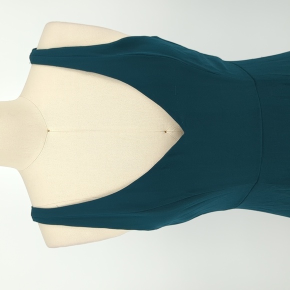 Show Me Your Mumu V Neck Maxi Dress Teal M wedding bridesmaid bohemian evening - Picture 3 of 7